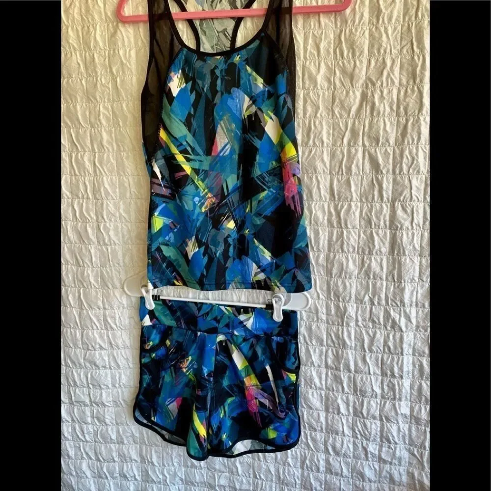 Color Splash Athletic Tracksuit – Tank & Shorts